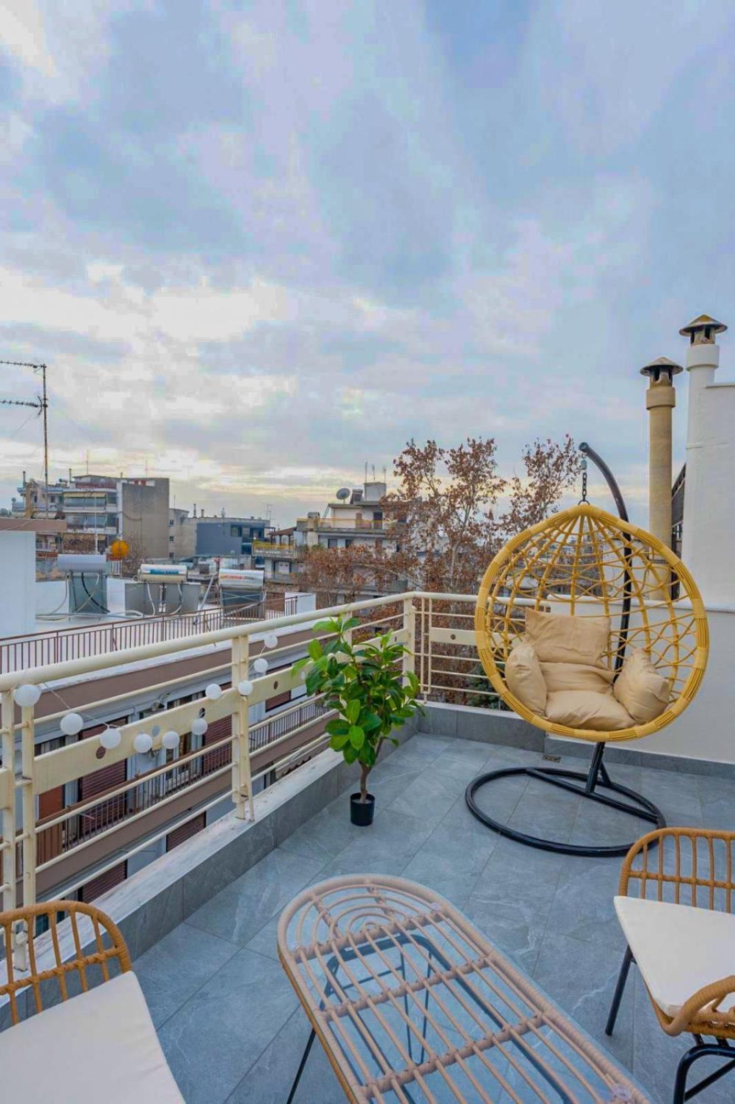 Pomegranate Luxury Penthouse Maisonette With Beautiful Terrace & Free Parking By Binobi ! Tesalónica Exterior foto